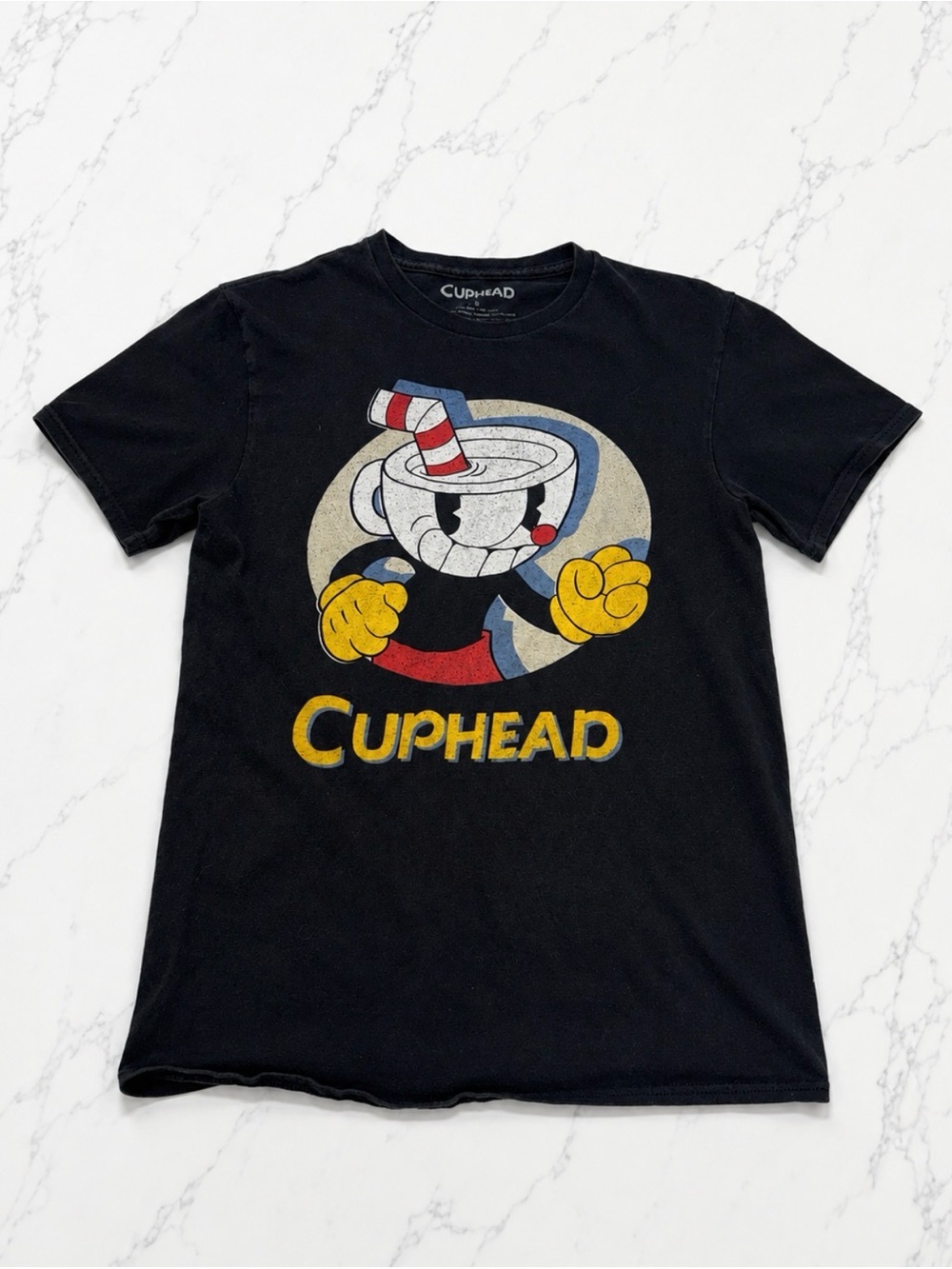 🖤 Vintage Cuphead Graphic T-Shirt – Black

Description:
